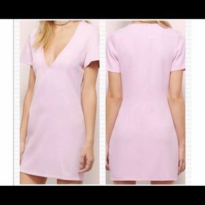 Tobi Pink Deep V-Neck Shift Dress